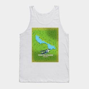 Wolfgangsee Lake Austria lake map Tank Top